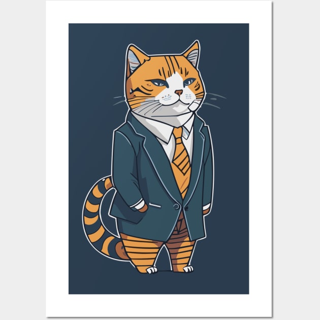 Cat suit Wall Art by DesignVerseAlchemy
